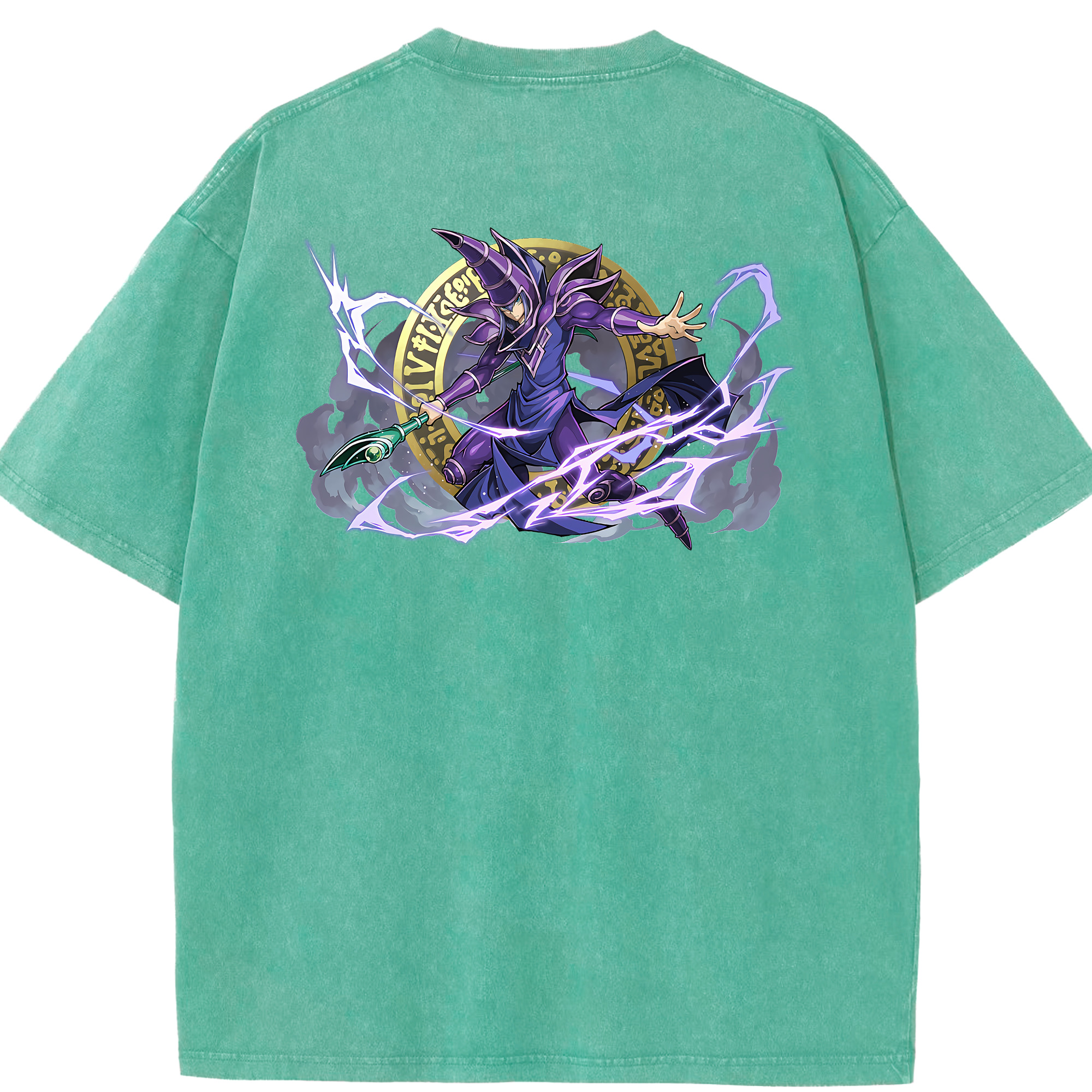 （画像用） 遊☆戯☆王 Yu-Gi-Oh! 綿100% ヴィンテージ風 半袖Tシャツ（背面プリント）
